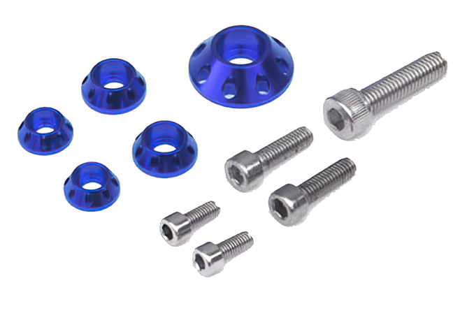 Screw Kit fairing / tank (2xM5 2xM6 1xM8) blue