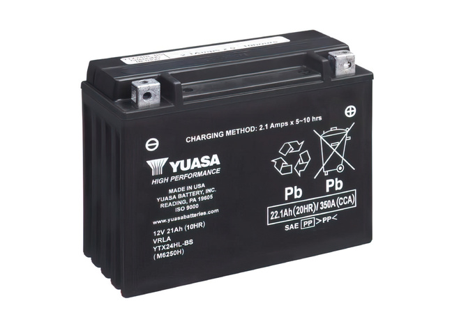 Batteria Senza manutenzione Yuasa 12 Volt 21 Ah 205x90x165mm