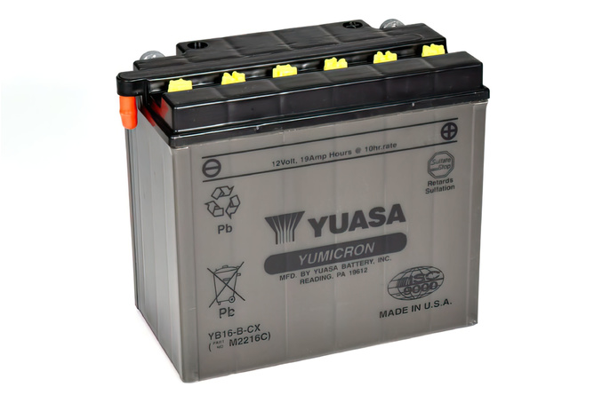 Batería Yuasa YuMicron YB16-B-CX (suministrada sin paquete de ácido)