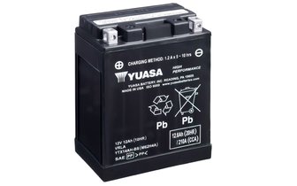 Batería Yuasa YTX14AH-BS DRY MF Sin Mantenimiento Listo para Usar