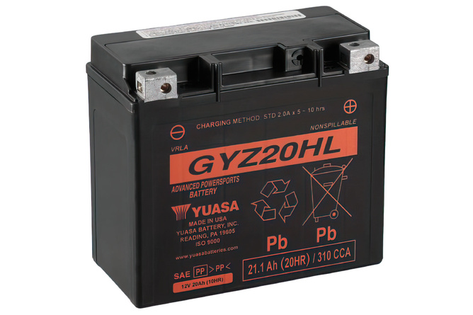 Batterie Gel Yuasa 12 Volts 20 Ah 175x90x155mm