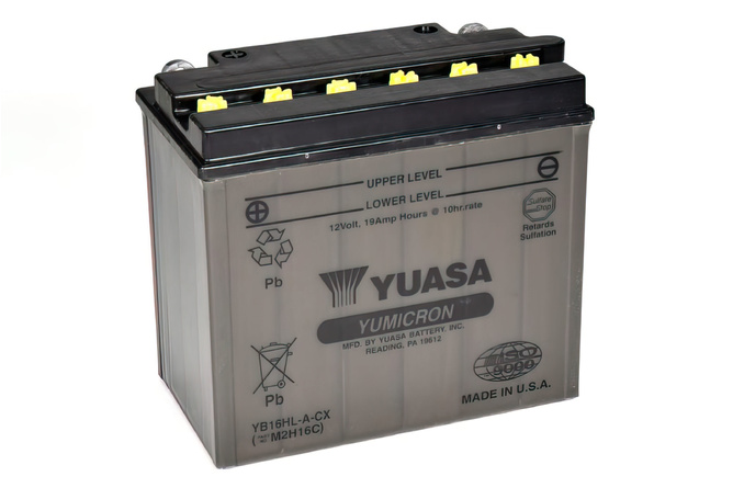 Batería Yuasa YuMicron YB16HL-A-CX (suministrada sin paquete de ácido)