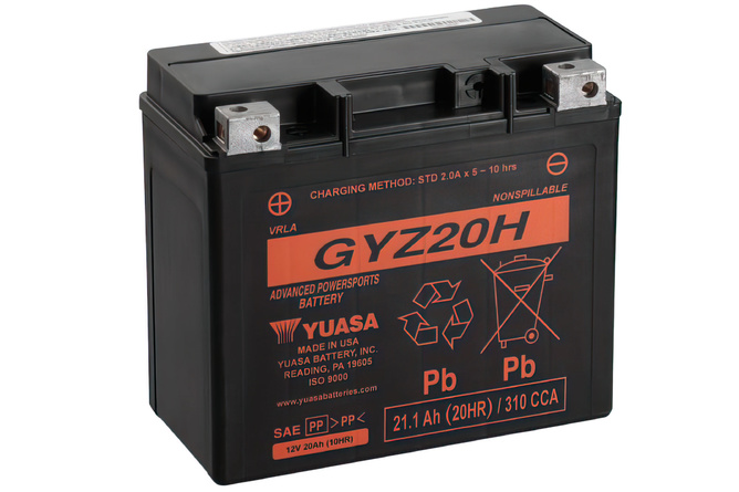 Gel Starterbatterie Yuasa 12 Volt 20 Ah 175x90x155mm
