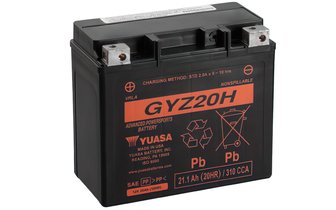 Batterie Yuasa GYZ20H WET MF Gel wartungsfrei - einbaufertig