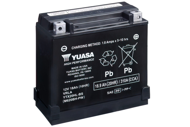 Starterbatterie wartungsfrei Yuasa 12 Volt 18 Ah 175x90x155mm