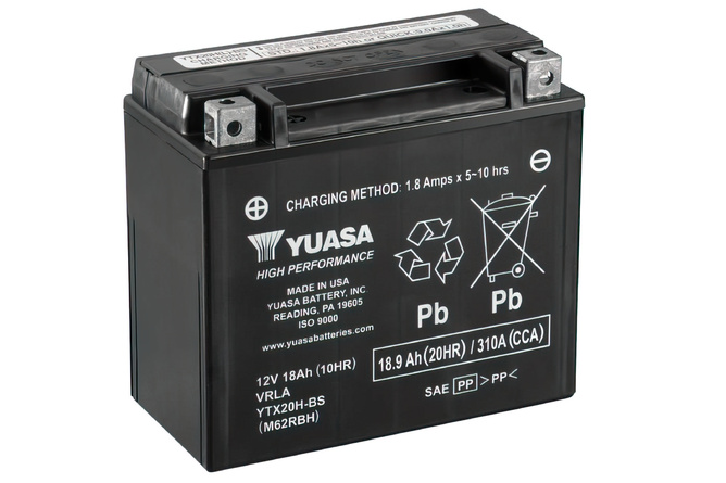 Starterbatterie wartungsfrei Yuasa 12 Volt 18 Ah 175x90x155mm