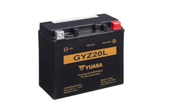 Batteria Yuasa GYZ20L WET MF Gel senza manutenzione - pronto per l'installazione