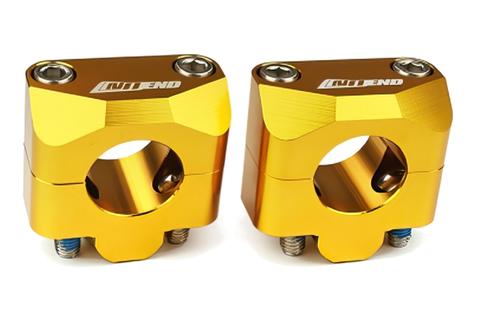 KRM Lenkerklemmen 28mm - Schwarz/Rot Für Motorrad Crosslenker