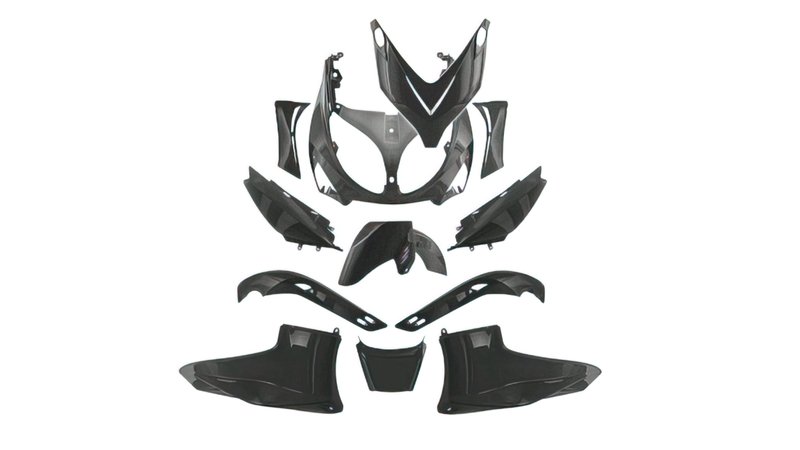 Set Motorradverkleidungen Plastics Schwarz Yamaha T-Max 500 2001 2002 2003 2004