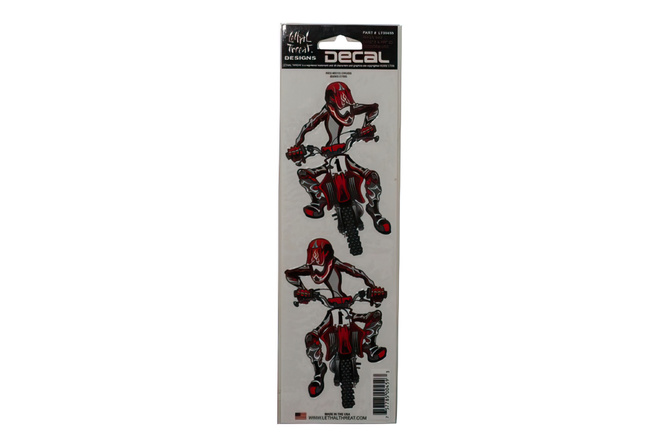 Autocollant Lethal Threat motocross red (7x25cm)