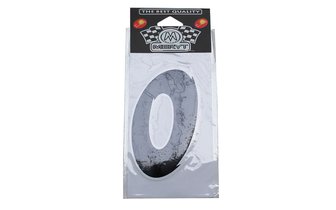 Pegatina Número 0 Negro (9cm)