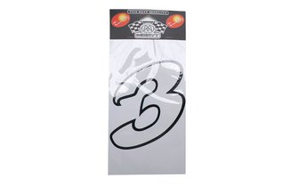 Number Sticker "3" white (13cm)