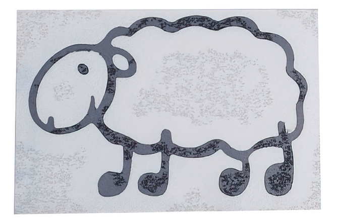Autocollant Meryt mouton noir (6x4cm)