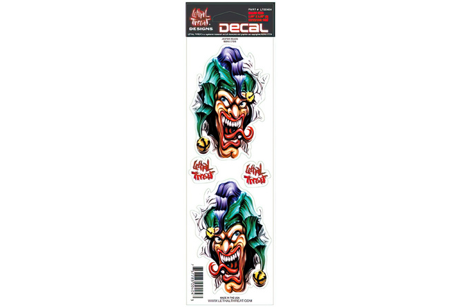 Autocollant Lethal Threat jester heads (7x25cm)