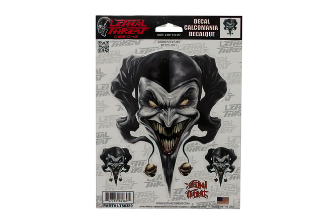 Autocollant Lethal Threat jester airbrush (15x20cm)