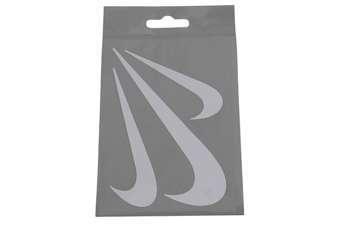 Autocollant les 3 virgules chrome (10x12cm)