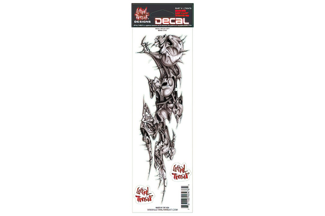 Autocollant Lethal Threat skull decay gauche (7x25cm)