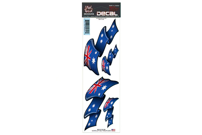 Set di bandiere australiane Autocollant Lethal Threat (7x25cm)