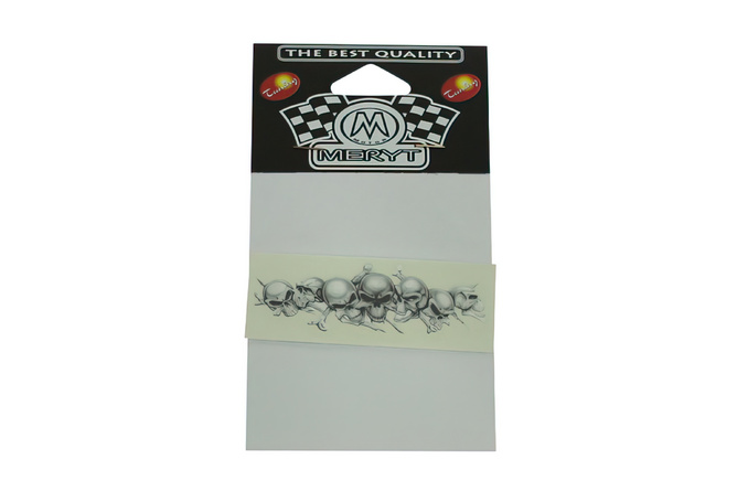 Autocollant Meryt tete de mort (9x4cm)