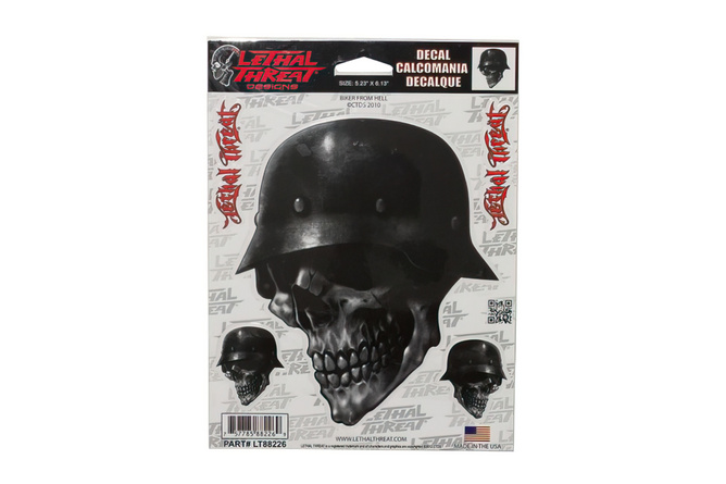 Autocollant Lethal Threat biker from hell (15x20cm)
