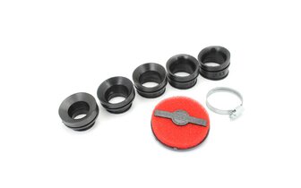 Luftfilter extra flach 28 - 43mm Schwarz / Rot