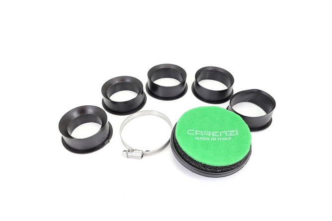 Luftfilter extra flach PWK Vergaser Schwarz / Grün