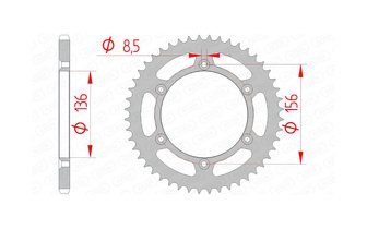 Kettenrad Afam Stahl 41 Zähne Beta / Husqvarna / Sherco