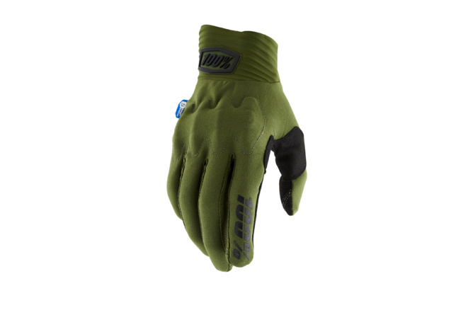 Gants 100% Cognito Shock vert militaire