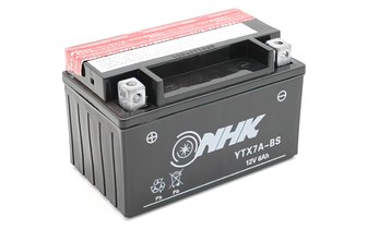 NHK Battery 12V / 6Ah YTX7A-BS maintenance free (delivered with acid pack)