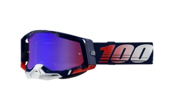 Gafas de Motocross 100% Racecraft 2 REPUBLIC Lente Espejo Azul/Rojo