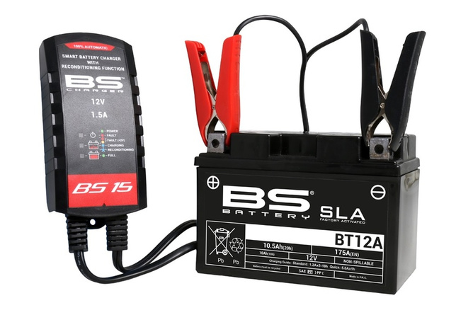 Chargeur de batterie intelligent 12V - 1500mA BS Battery BS15