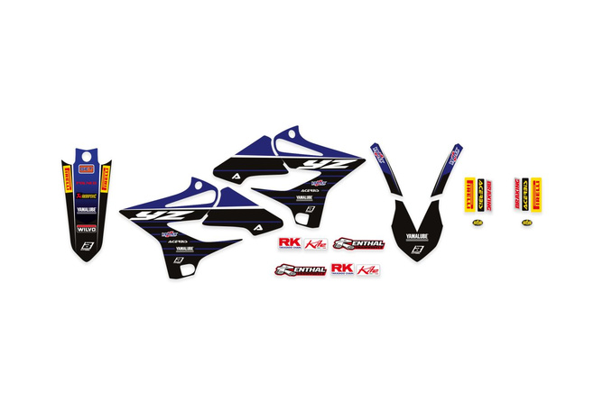 Kit déco complet Blackbird YZ 125 / 250 réplica team Yamaha 2020 avec housse de selle