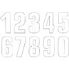 Adesivi numero gara x3 Blackbird #0 16X7.5cm bianco