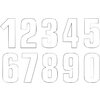 Number Sticker x3 Blackbird #6 16X7.5cm white