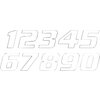 Adesivi numero gara x3 Blackbird #1 20X25cm bianco