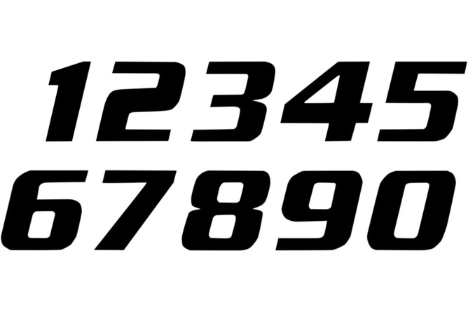 Number Sticker x3 Blackbird #1 20X25cm black