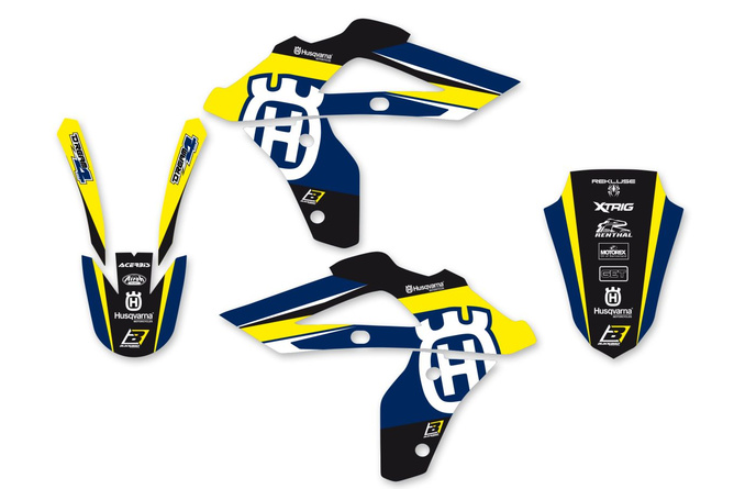 Kit déco avec housse de selle Blackbird jaune Husqvarna CR 125 2006-2008