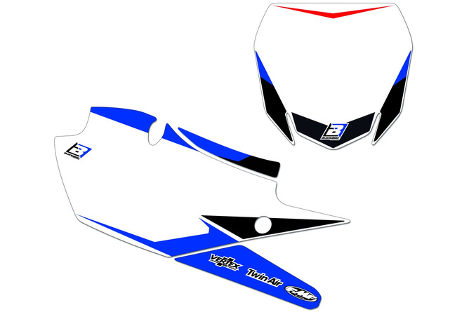 Set portanumero pre-cut bianco Blackbird YZF 250 / 450 2014-2018