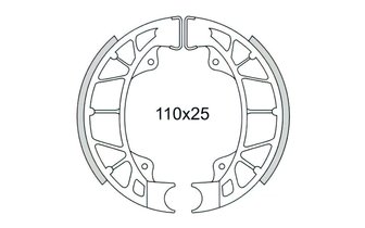 Bremsbacken hinten Doppler Grimeca (110x25) Piaggio Typhoon / Stalker / NRG