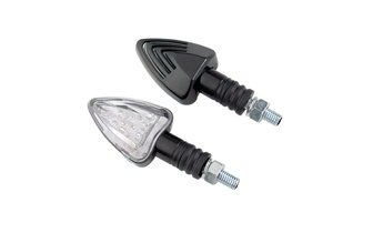 Intermitente LED Triangular F Corto 13 LEDs Negro Transparente