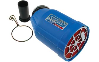 Doppler Air Filter "Venturi" blue body/red foam/chrome screen