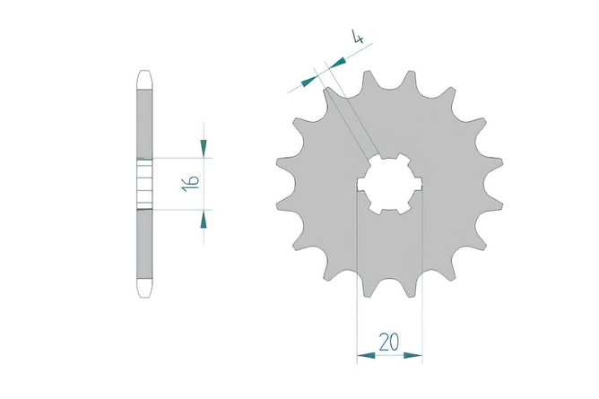 Front Sprocket Afam self-cleaning 420 / 13 teeth KX 65 / 85