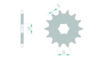 Ritzel selbstreinigend Afam 13 Zähne KX 250 / 500