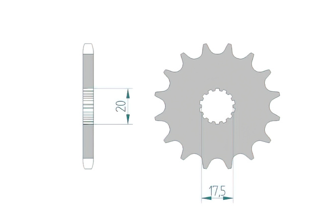 Front Sprocket Afam 428 / 15 teeth YZ 85