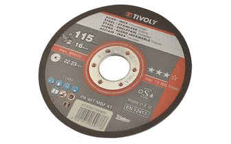 Disque de tronconnage acier et inox diametre 115 epaisseur 1.6 mm