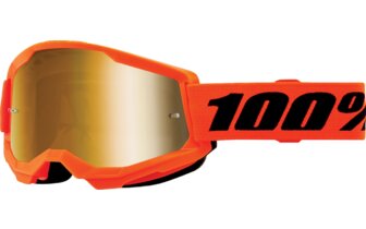 MX Goggles Kids 100% Strata 2 neon orange gold mirror