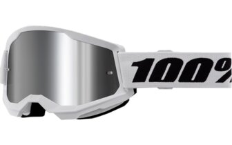 MX Goggles Kids 100% Strata 2 white silver mirror