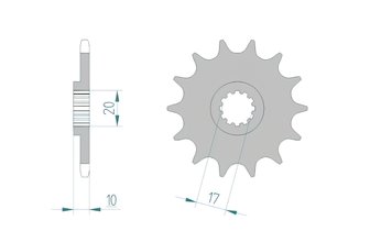 Front Sprocket Afam 12 teeth Husqvarna CR / WR 125 after 1998