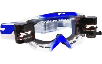 Masque Pro Grip MX 3200 Venom avec système roll-off bleu