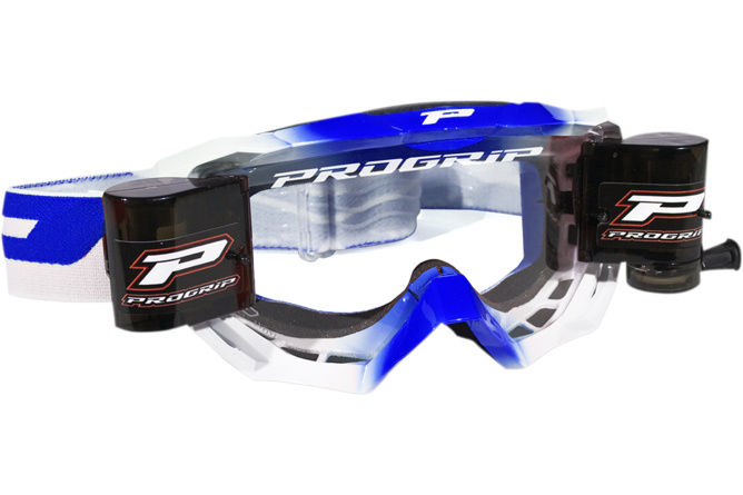 Masque Pro Grip MX 3200 Venom avec système roll-off bleu